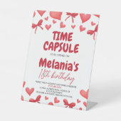 Sweetheart Birthday Time Capsule Card Reclamebord Met Voetstuk (Voorkant)