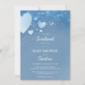 Sweetheart Blue Valentijn Baby shower Kaart (Voorkant)
