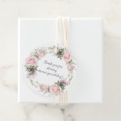 Sweetheart Blush Krans Ronde Bruiloft | Bedankjes Labels (In situ)