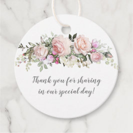 Sweetheart Blush Ronde Bruiloft | Bedankjes Labels