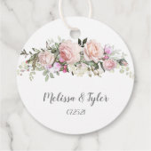 Sweetheart Blush Ronde Bruiloft | Bedankjes Labels (Achterkant)