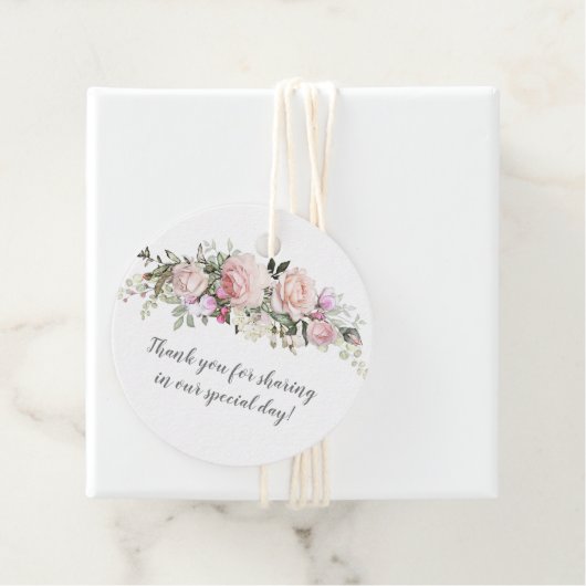 Sweetheart Blush Ronde Bruiloft | Bedankjes Labels (In situ)