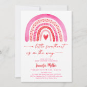 Sweetheart Boho Rainbow Hearts Baby shower Kaart (Voorkant)