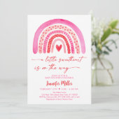 Sweetheart Boho Rainbow Hearts Baby shower Kaart (Staand voorkant)