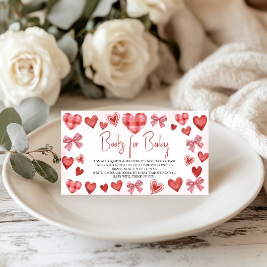 Sweetheart Books for Baby Baby Shower Card Informatiekaartje