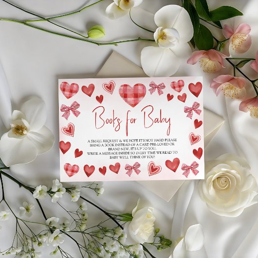 Sweetheart Books for Baby Baby Shower Card Informatiekaartje