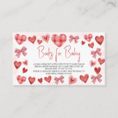 Sweetheart Books for Baby Baby Shower Card Informatiekaartje (Voorkant)