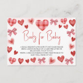 Sweetheart Books for Baby Baby Shower Card Informatiekaartje (Voorkant)
