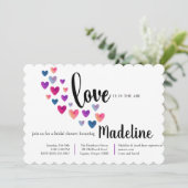 Sweetheart bruids douche uitnodiging (Staand voorkant)