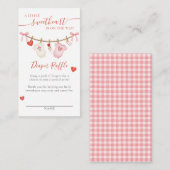 Sweetheart Clothesline Diaper Raffle  Informatiekaartje (Voorkant / Achterkant)