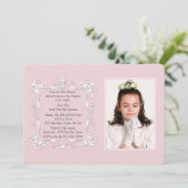 Sweetheart Corners Foto Religieuze Uitnodiging (Staand voorkant)