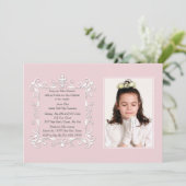 Sweetheart Corners Foto Religieuze Uitnodiging (Staand voorkant)