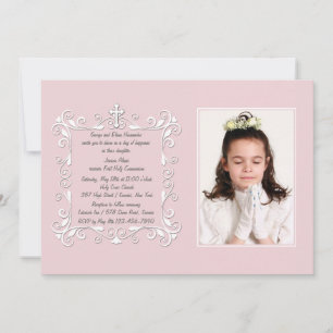 Sweetheart Corners Foto Religieuze Uitnodiging