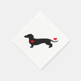 Sweetheart Dachshund Napkins Servetten