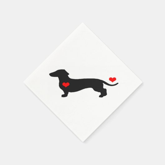Sweetheart Dachshund Napkins Servetten (Hoek)