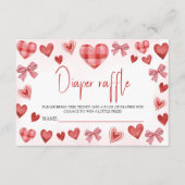 Sweetheart Diaper Raffle Baby Shower Ticket Informatiekaartje (Voorkant)