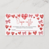 Sweetheart Diaper Raffle Baby Shower Ticket Informatiekaartje (Voorkant)