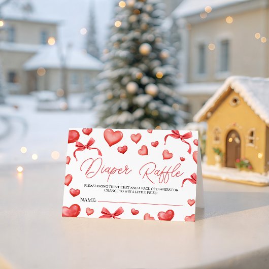 Sweetheart Diaper Raffle Ticket Informatiekaartje