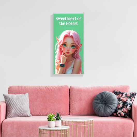Sweetheart Elfie Canvas Afdruk (Insitu (Woonkamer))