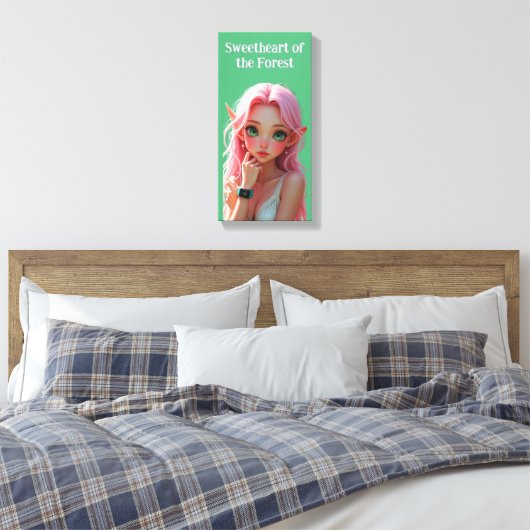 Sweetheart Elfie Canvas Afdruk (Insitu (Slaapkamer))