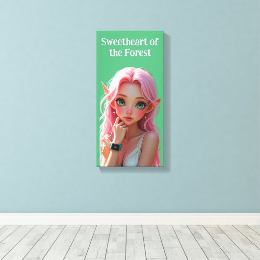 Sweetheart Elfie Canvas Afdruk (Insitu (Houten vloer))