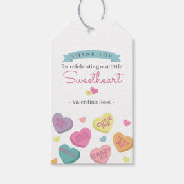 Sweetheart Favor Tag voor Verjaardag of Baby showe Cadeaulabel