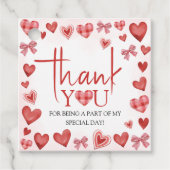 Sweetheart First Birthday Favor Tag Bedankjes Labels (Voorkant)