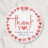 Sweetheart First Birthday Favor Tag Bedankjes Labels (Voorkant)