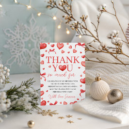 Sweetheart First Birthday Thank You Kaart