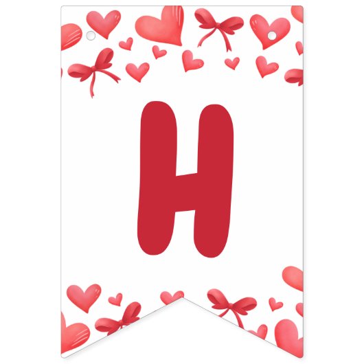 Sweetheart Happy Birthday Banner with Hearts (Tweede vlag)