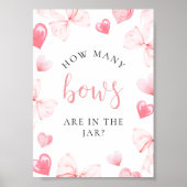Sweetheart How Many in the Jar Baby Shower Sign Poster (Voorkant)