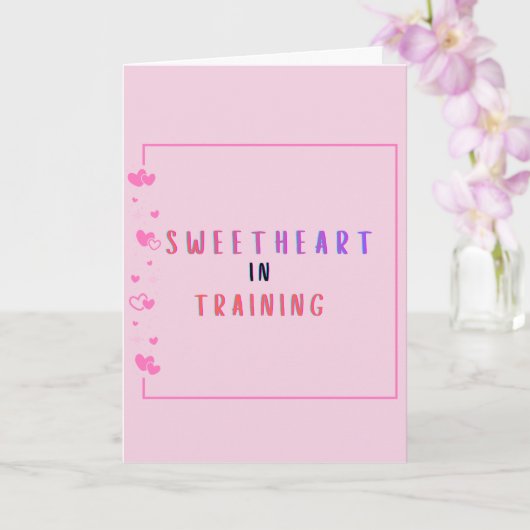 Sweetheart in Training Proposal Card Kaart (Orchidee)