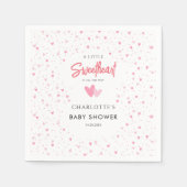 Sweetheart is op de manier meisje Baby shower papi Servet (Voorkant)