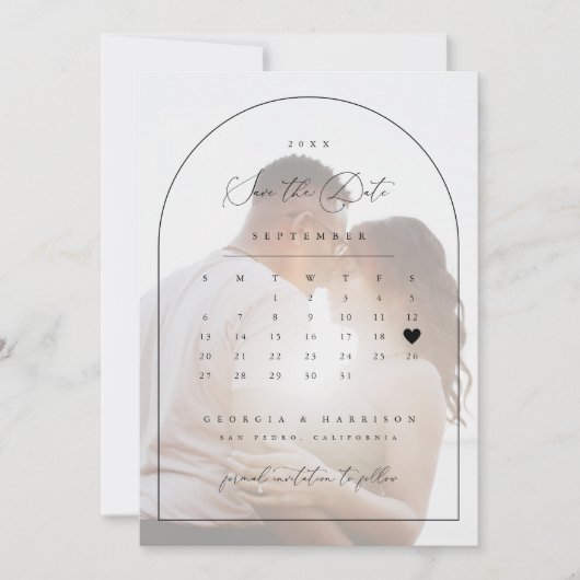 Sweetheart Kalender Sla de datum aankondiging op (Voorkant)