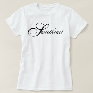 "Sweetheart" klassieke chique esthetische script T-shirt
