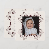 Sweetheart Lijst foto doop uitnodiging (Voorkant / Achterkant)