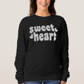 SweetHeart Modern Black Women's Valentijnsdag Trui (Voorkant)