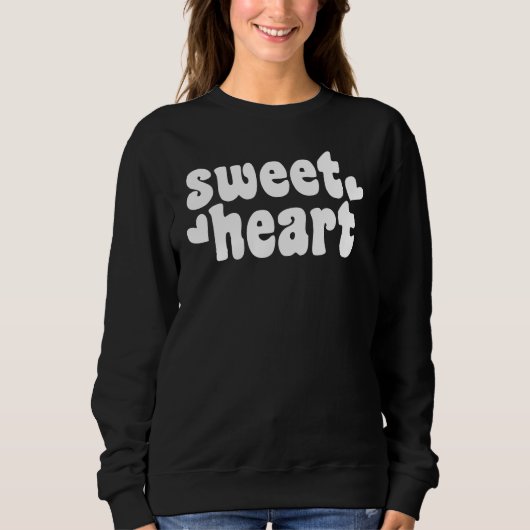 SweetHeart Modern Black Women's Valentijnsdag Trui (Voorkant)
