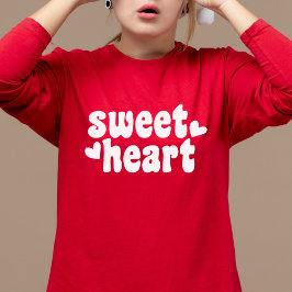 SweetHeart Modern Red Women's Valentijnsdag T-shirt