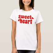 SweetHeart Modern Womens Valentijnsdag T-shirt (Voorkant)