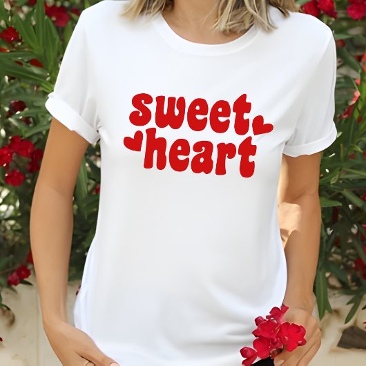 SweetHeart Modern Womens Valentijnsdag T-shirt