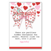 Sweetheart Pacifier Hunt Baby shower spel Kaart (Voorkant)