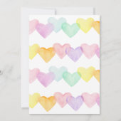 Sweetheart Pastel Rainbow Hearts Twin Birthday Kaart (Achterkant)