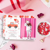 Sweetheart Pink Truck Photo Girl Birthday Kaart