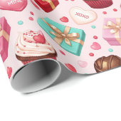 Sweetheart Pink Valentine Cadeaupapier (Rol Hoek)