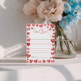Sweetheart Printable Letter Template for Kids Kaart