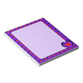 Sweetheart Red & Purple Hearts  Notitieblok (Schuin)