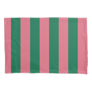 Sweetheart Roze Inmaakgroene Streep Kussensloop