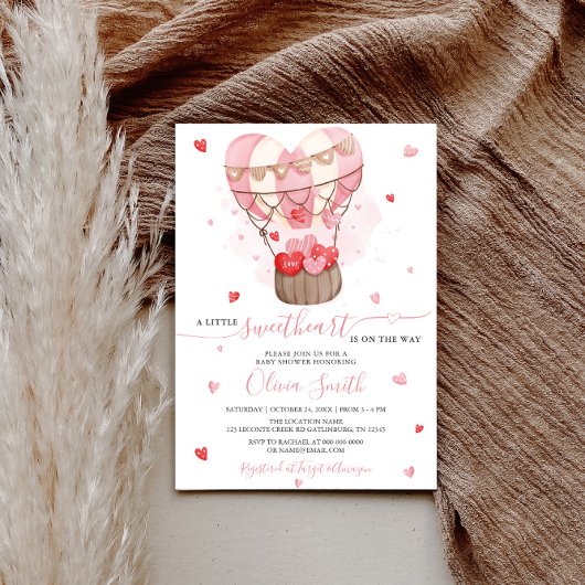 Sweetheart Roze Valentijn Baby shower Kaart