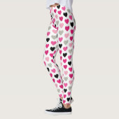 Sweetheart Scribbles: Roze en Zwarte Hartlegging Leggings (Links)